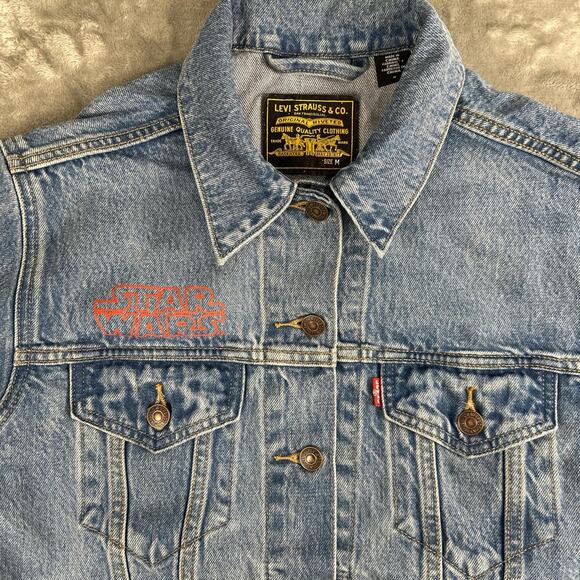 LEVIS x STAR WARS Women's R2-D2 Denim Jean JACKET Type 3 (Size M) - Picture 5 of 7